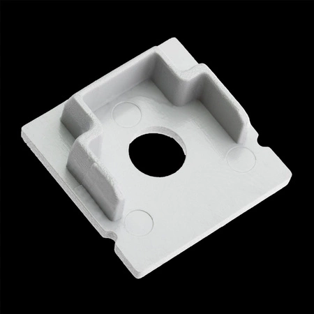 Endkappe für Aufputzprofil KM38 mit Loch Kunststoff, Grau LUMILED