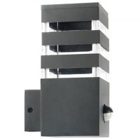 Gartenlampe Wandlampe TEKSAS PIR E27 IP44 Sensor Graphit GOLDLUX (Polux)