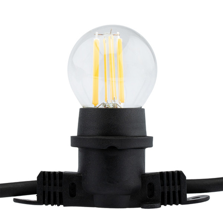 Lichterkette für den Außenbereich Gartengirlande 15 m 15 xE27 LED 7 W 3000 K Lumiled