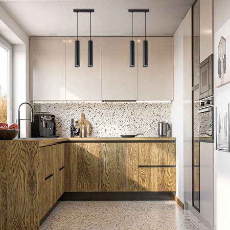 KEON Ceiling Pendelleuchte 2xGU10 Verstellbare Röhre Schwarz MASTERLED