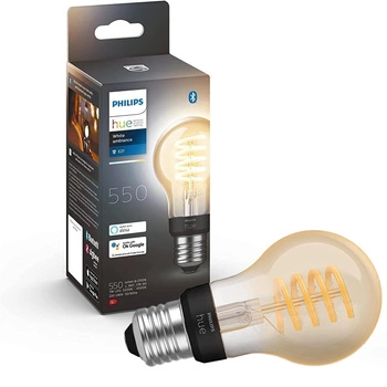 LED-Glühbirne E27 A60 7W CCT PHILIPS HUE White & Ambiance Filament Bluetooth Zigbee
