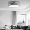 Plafond Deckenleuchte Deckenaufbauleuchten KANTOOR GRAY Rund 52cm Weiß-Grau 15W 4xE27 1566 TK Lighting