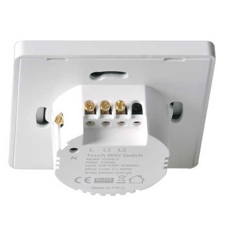 Touch-Schalter Zweipoliger WIFI Smart max 2x 800W 230V Tuya GOLDLUX (Polux)