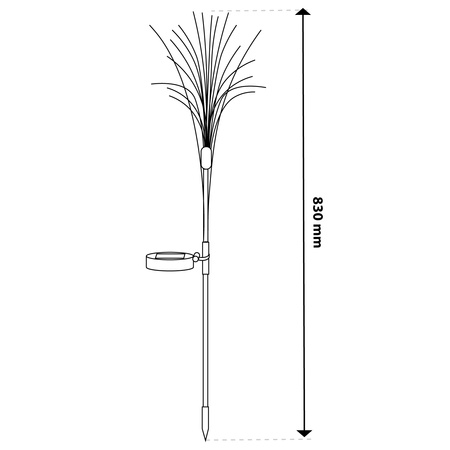 LED-Solar-Gartenlampe Fahrende Stehende Ornamente IP44 Graslicht für draußen