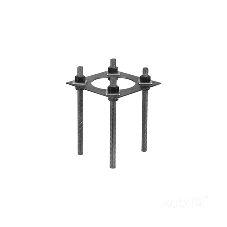 SG 3m Fi 60mm Schwarz Kobi Faltbarer Außenbeleuchtungsmast