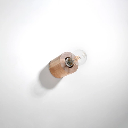 LED SALGADO E27 Wandleuchte Naturholz SOLLUX