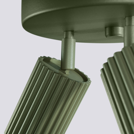 Plafond Deckenleuchte Tuba Spot 3x GU10 Olive Carbon Deep Space SL.1620 Sollux