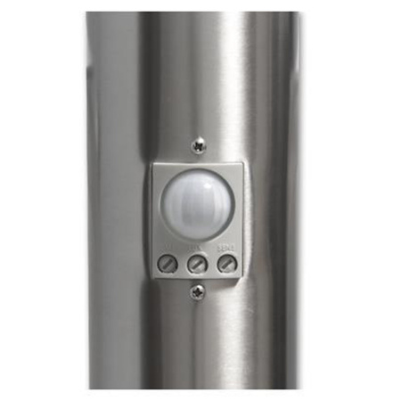 Außengartenlampe E27 SILVER POST 65 cm mit Bewegungs- und Dämmerungssensor