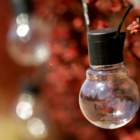 SOLAR GIRLANDA Garten-Zierkette 3,8m 10 Kugeln 3000K warm