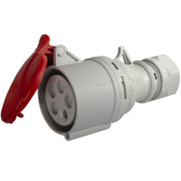 Tragbare Steckdose 16A 400V 5P IP44 hermetisch mit Abdeckung und Griff