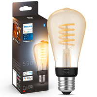 LED Edison E27 ST64 7W CCT PHILIPS HUE Weiß & Ambiance Glühfaden Bluetooth Zigbee Glühbirne