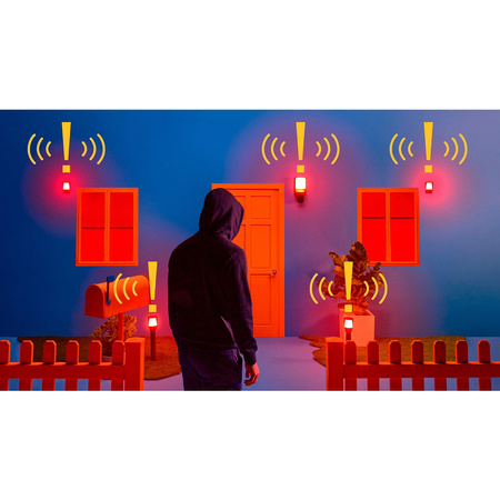 LED-Wandleuchte für draußen mit Kamera 37,5cm RGB SMART WiFi WiZ