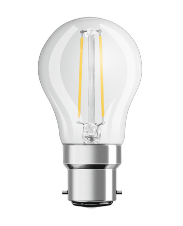 LED-Lampe P45 Ball B22d 2.5W = 25W 250lm 2700K Warm 300° Retrofit Glühfaden CLASSIC Osram
