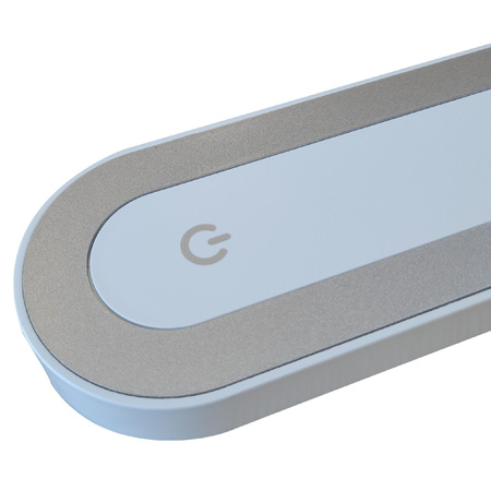 LED Tischlampe 7W 400lm 4000lm Neutral 120° Weiß Silber Dimmbar Madera Sanico Goldlux