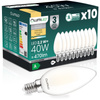 10x LED-Glühbirne E14 Kerze B35 2.2W 470lm = 40W 2700K Warm 360° Filament CLASS A LUMILED