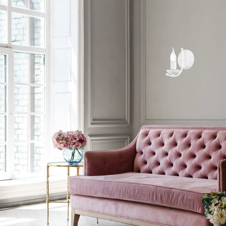 Wandleuchte LUCY E14 Weiß Klassisch KM-1.153 Lamkur