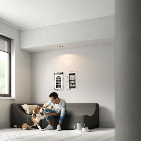 Steckbare Halogenleuchte DONEGAL GU10 Rund Beweglich Grau PHILIPS