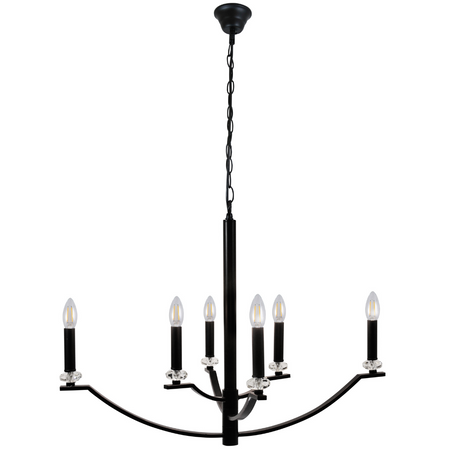 HIMS Kronleuchter Hänge-Deckenleuchte 6xE14 120cm - GOLDLUX (Polux)