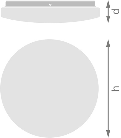 LED-Decke Plafond 24W 1800lm 6500K Kalt IP44 Weiß mit Sound Sensor Decke Ledvance