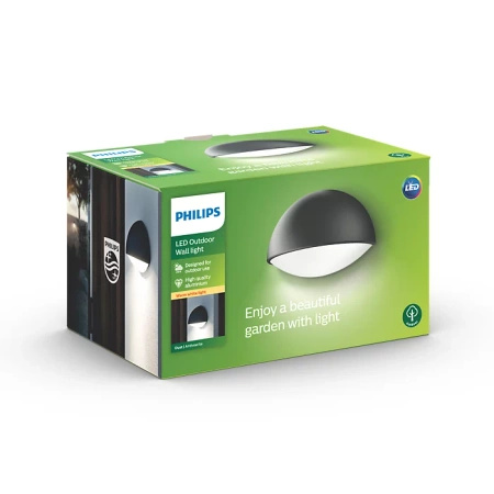 LED Gartenleuchte Wandleuchte DUST myGarden 3W 2700K IP44 Anthrazit PHILIPS
