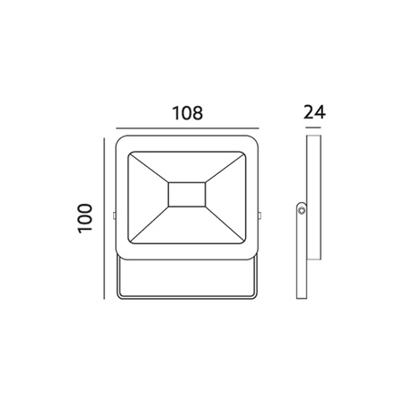 LED Fluter 10W 800lm 6000K IP65 Schwarz LED2B KOBI MH