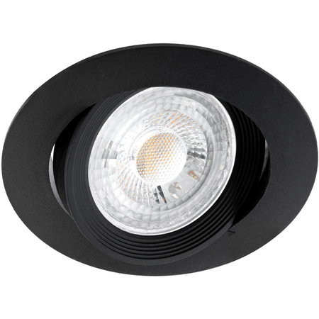 Einbaustrahler GU10, MR16 Einbauspot HALOGEN Runde beweglich Schwarz VENTUS LUMILED