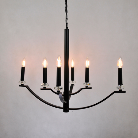 HIMS Kronleuchter Hänge-Deckenleuchte 6xE14 120cm - GOLDLUX (Polux)