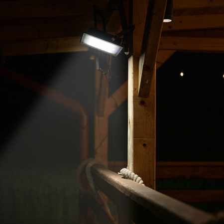 Solar LED Halogenstrahler 300W Gartenlampe 4000K IP65 PIR Bewegungsmelder + Fernbedienung FULGOR LUMILED