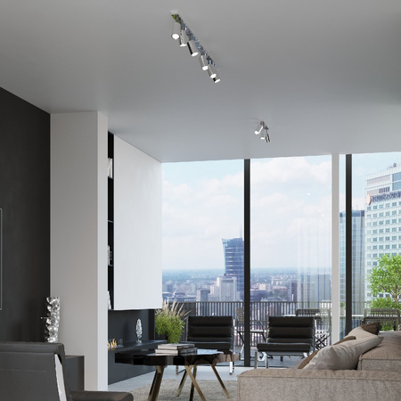 Wandanbauleuchte RING GU10 Reflektor Beweglich Minimalistisch Chrom SOLLUX