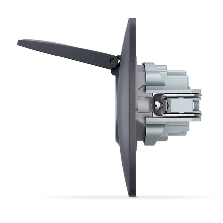 Einzelsteckdose Kontakt 16A Unterputz Schwarz BINERA VIDEX