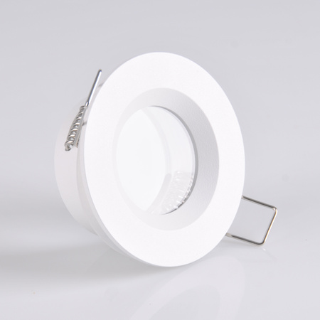 Runde mattweiße Einbauleuchte BORAS Eyelet MR16 IP44 GOLDLUX (Polux)