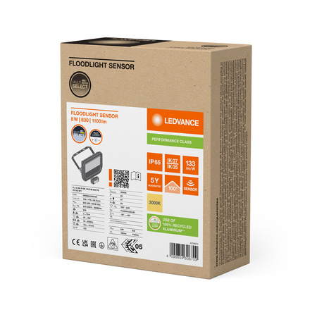 LED-Flutlicht 8W 1100lm 3000K IP65 Weiß mit Bewegungssensor LEDVANCE Flutlicht