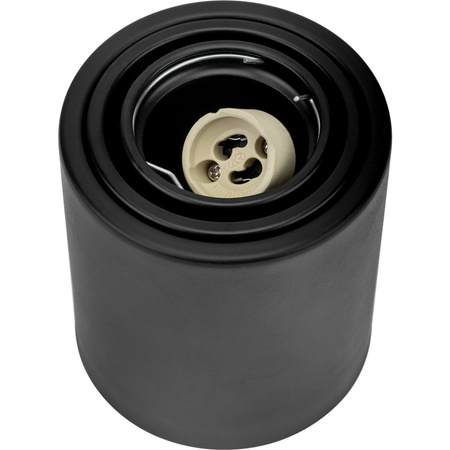 Aufbauleuchte HALOGEN Aluminium Schwarz SPOT TUBE 10cm für LED GU10 Bellalux