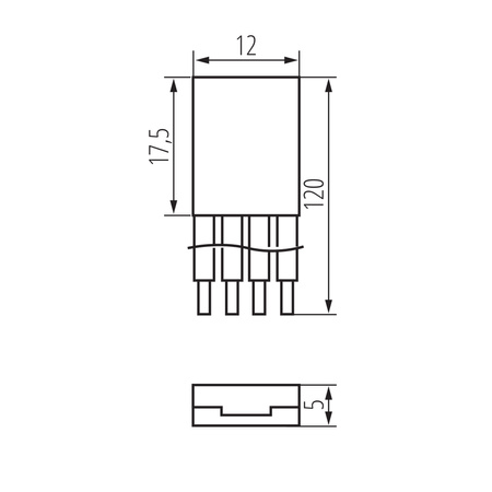 Stecker für RGB-LED-Streifen Einseitig 12cm 12-24V CON Kanlux 10St.