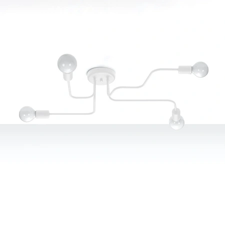 HECTOR Deckenleuchte 4xE27 Kronleuchter Weiß Industrial SOLLUX