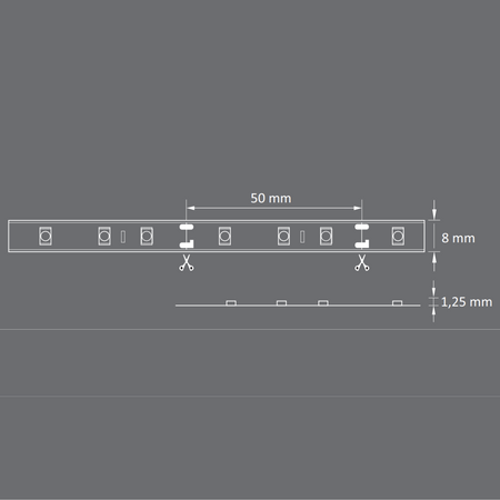 LED-Streifen mit Bewegungs- und Dämmerungssensor 16.5W 1960lm 4000K Neutral 220-240V Weiß 5m Sanico Goldlux