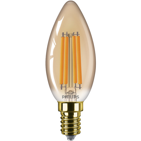 LED-Kerzenlampe E14 B35 6W = 40W 470lm 1800K warmer Glühfaden Bernstein PHILIPS