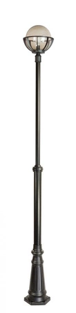 Outdoor-Gartenlampenmast LATERNE E27 Kugeln mit Korb 250 OGMWN 1 KPO 250 170-270cm schwarz Su-Ma