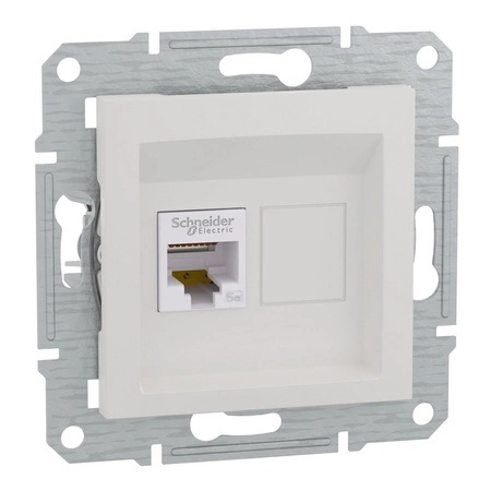 RJ45 UTP-Computersteckdose der Kategorie 5e ohne Rahmen weiß SCHNEIDER ASFORA