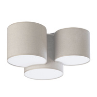 MONA NATURE Plafond-Deckenleuchte Weiß-Braun Modern 3xE27 6591 TK Lighting