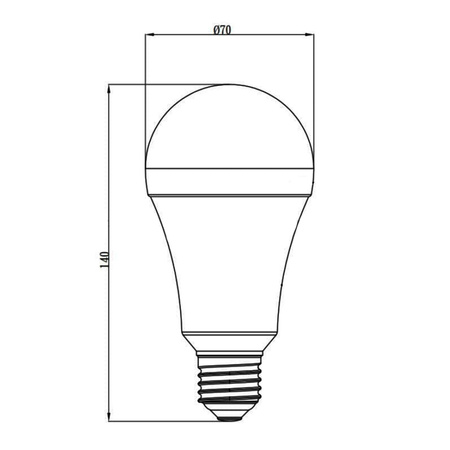 E27 A70 LED Lampen 15W = 100W 1521lm 4000K Neutral TOSHIBA