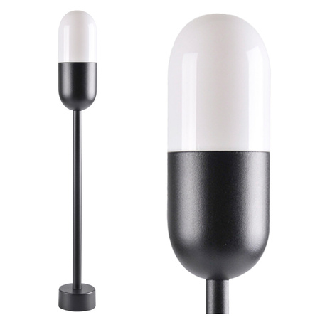 Gartenpfosten HORTEN 1x E27 60 cm GOLDLUX (Polux) Schwarz 314161