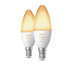 2PAK LED-Lampe Kerze E14 B39 4W CCT PHILIPS HUE Weiß & Ambiente Bluetooth Zigbee