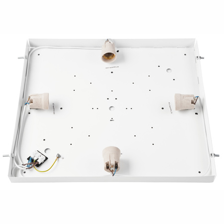 Plafond LED-Deckenleuchte SANTIAGO 4xE27 Quadratisch aus Holz LD-PD-9.6 Lamkur