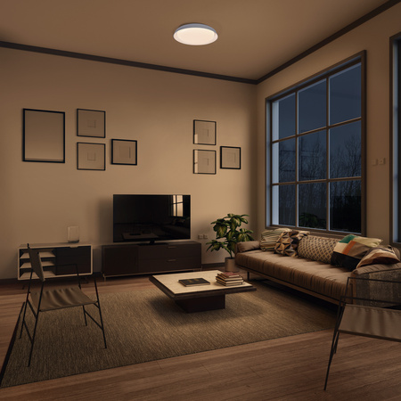 LED Deckenaufbauleuchten Deckenleuchte 26W 900lm Wifi CCT Dimmbar Ra ≥ 95 43cm Rund SUN@HOME LEDVANCE