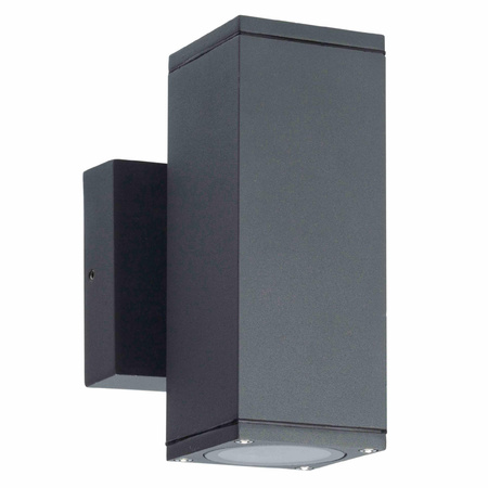 Wandleuchte Außenfassadenleuchte 12W GU10 Schwarz IP54 Morris Sanico Goldlux