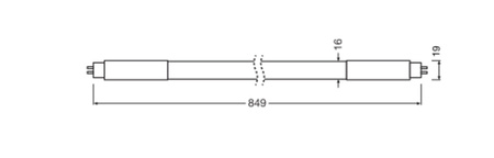 LED-Leuchtstoffröhre T5 G5 18W = 39W 2340lm 6500K Kalt 160° 85cm Superior Ledvance