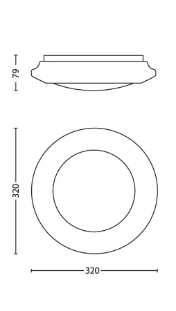 LED-Plafond-Deckenleuchte CINNABAR 17W 4000K 32cm PHILIPS