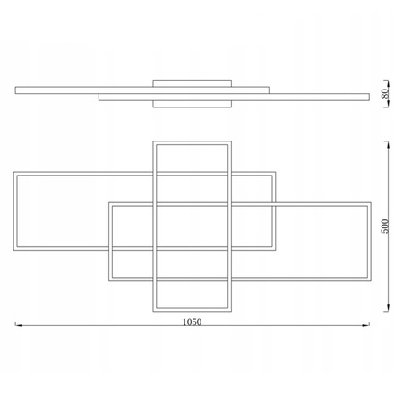 Geometrische Deckenleuchte PLAFON LED-Kronleuchter 130W 3000K-6500K weiß + Fernbedienung