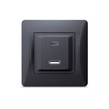 USB-A + USB-C 20W 16A Unterputzdose Schwarz BINERA VIDEX mit Rahmen